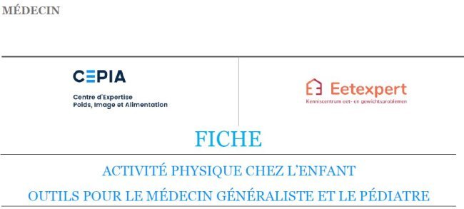 Outil : Médecin (03) - Lignes directrices pour le médecin généraliste et le pédiatre