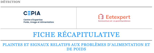 Outil : Plaintes et signaux relatifs aux problèmes d'alimentation et de poids